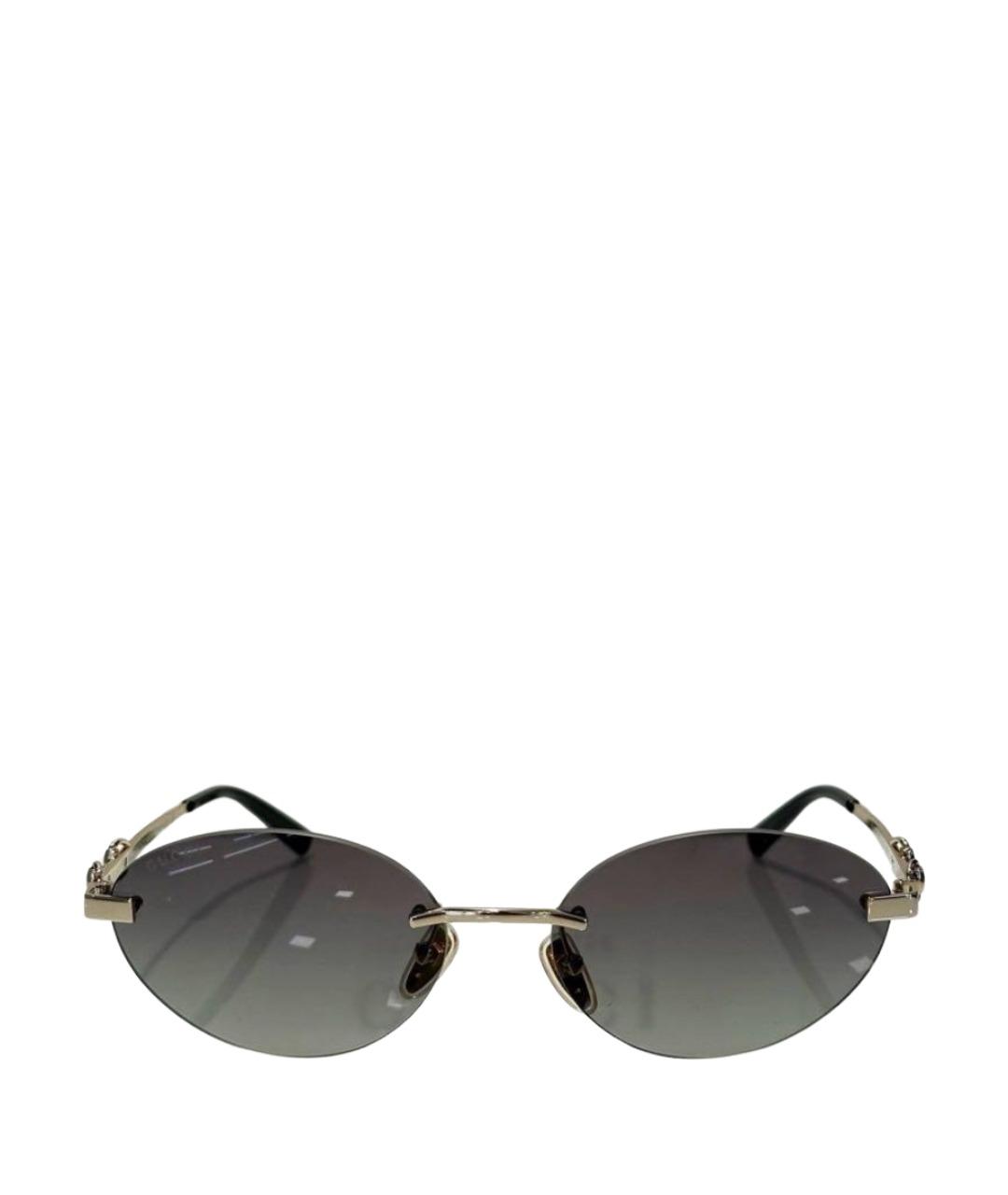 GUCCI Антрацитовые металлические солнцезащитные очки, фото 1