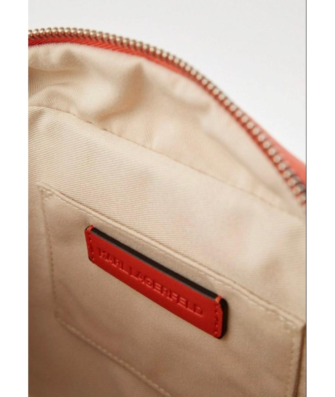 KARL LAGERFELD Красная сумка тоут из искусственной кожи, фото 4