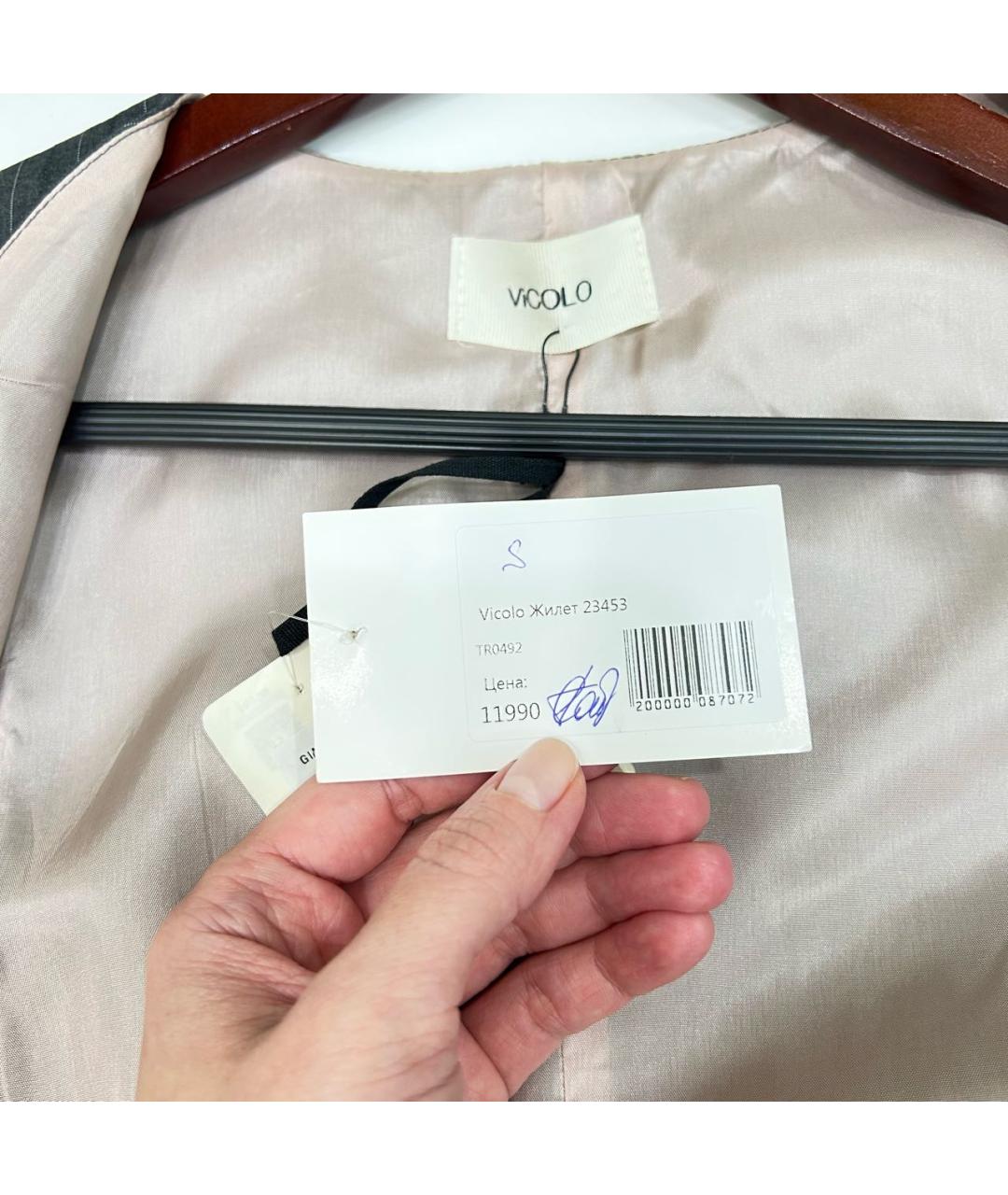 VICOLO Серый вискозный костюм с брюками, фото 3