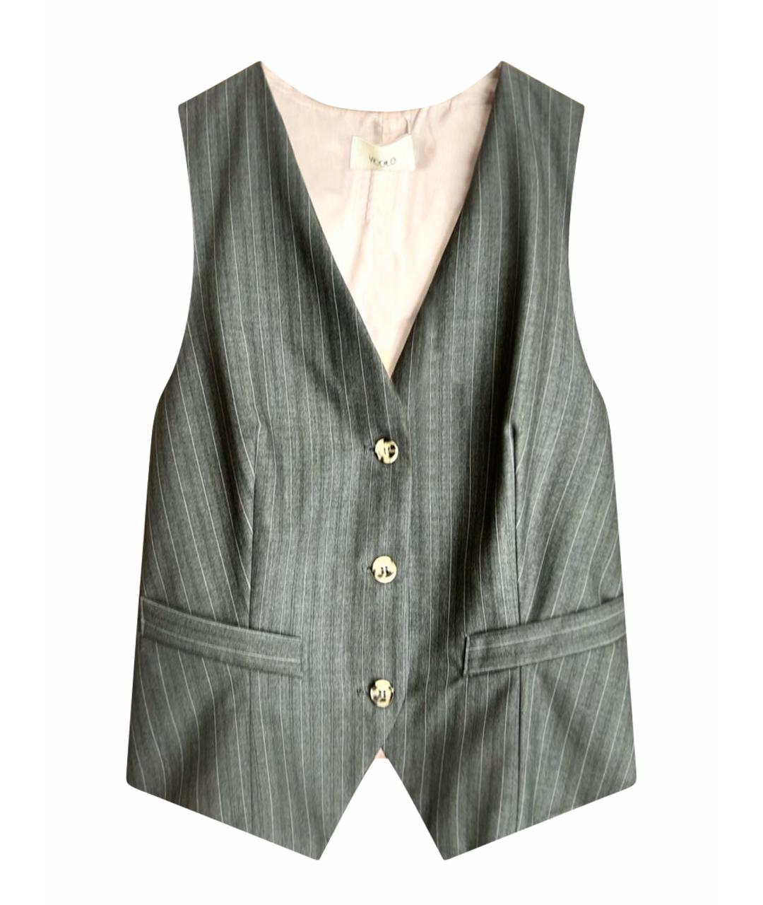 VICOLO Серый вискозный костюм с брюками, фото 1