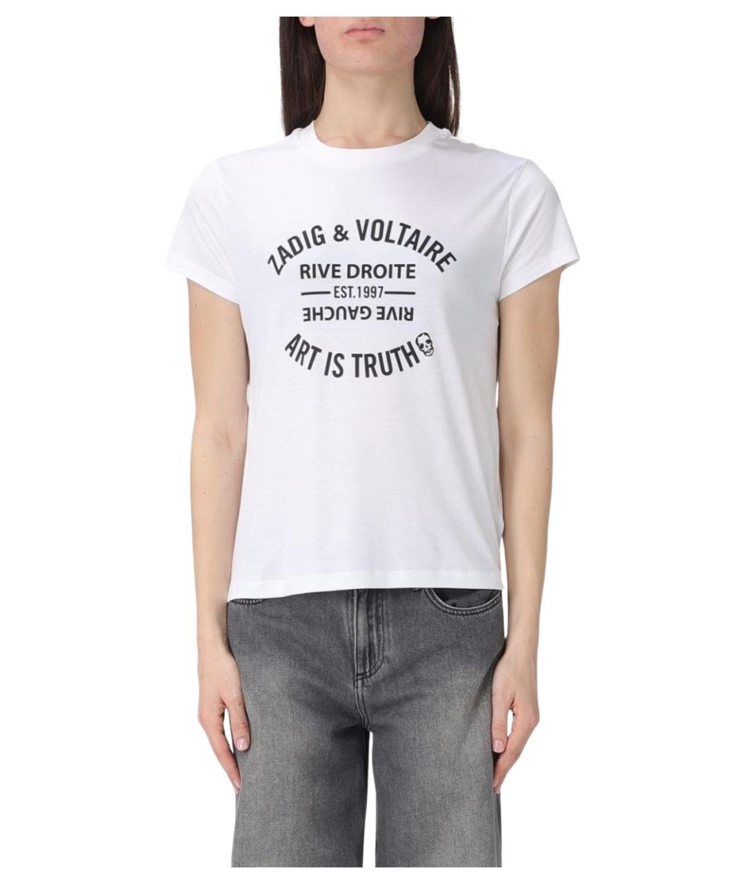 ZADIG & VOLTAIRE Белая хлопковая футболка, фото 1