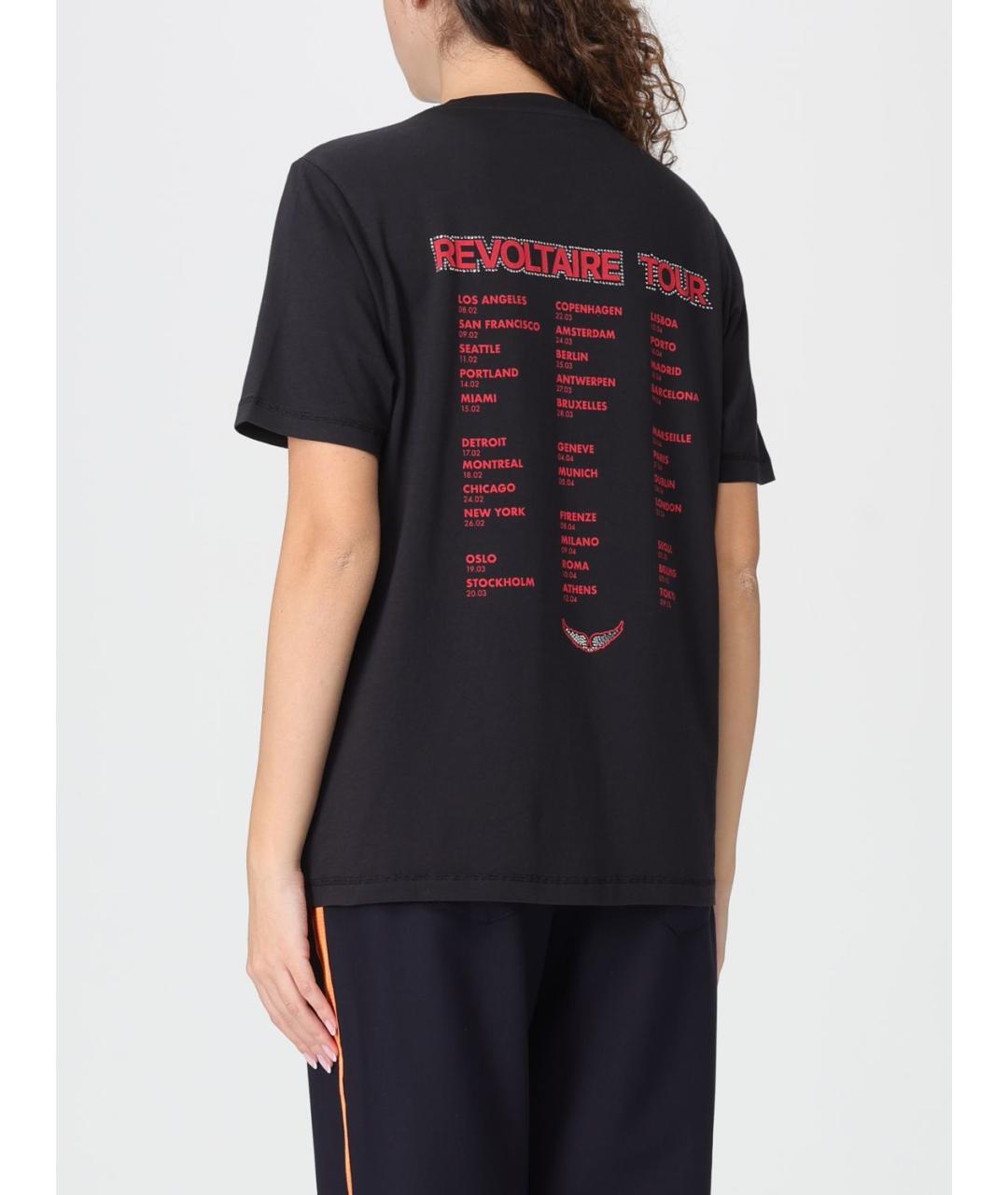 ZADIG & VOLTAIRE Черная хлопковая футболка, фото 2