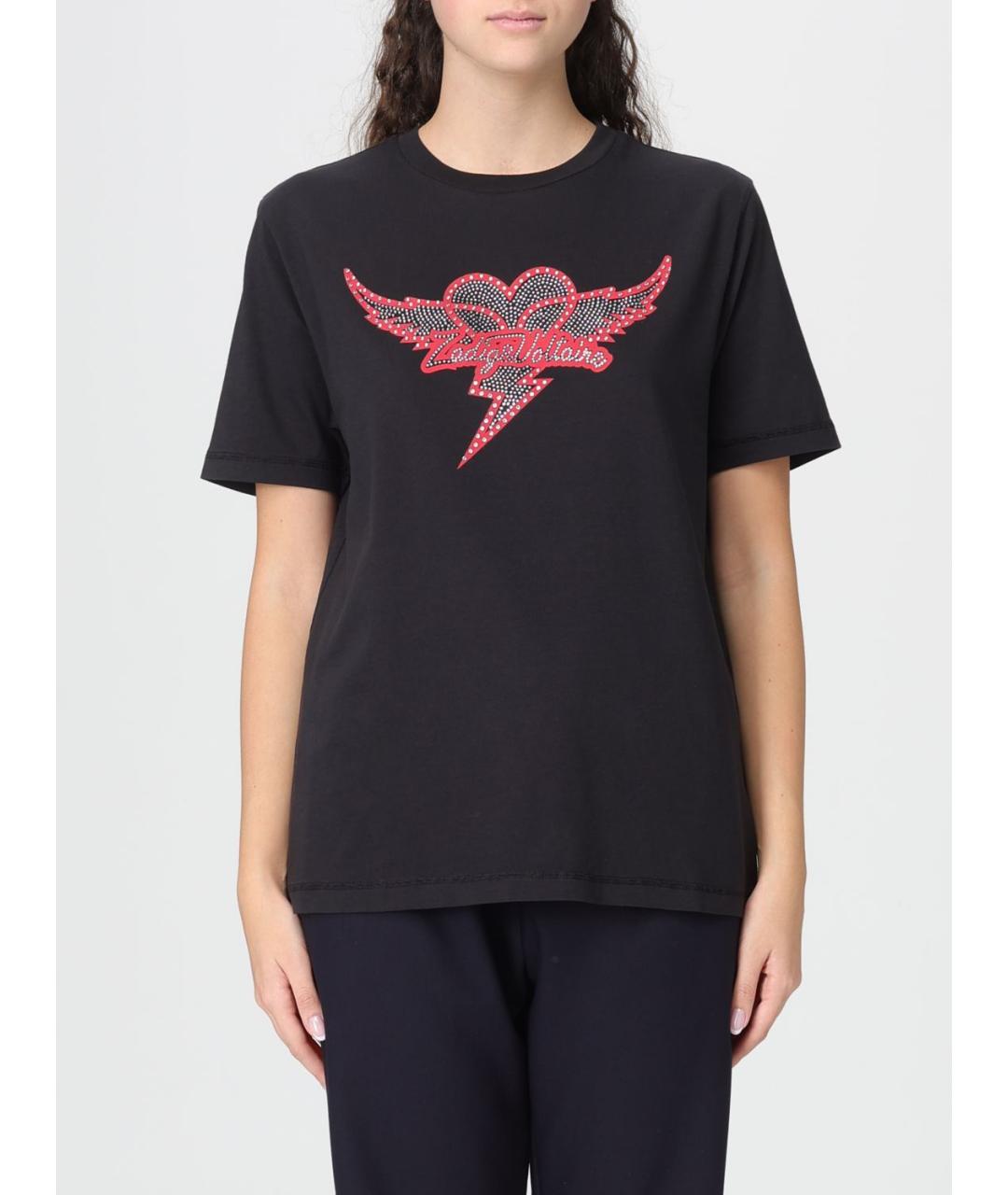 ZADIG & VOLTAIRE Черная хлопковая футболка, фото 4