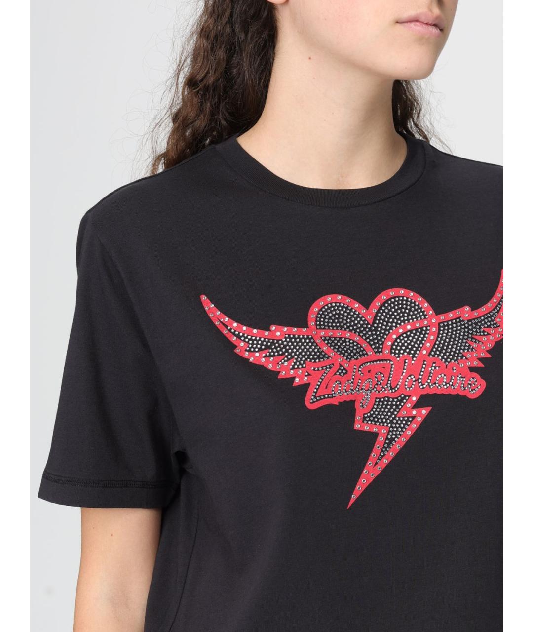 ZADIG & VOLTAIRE Черная хлопковая футболка, фото 3