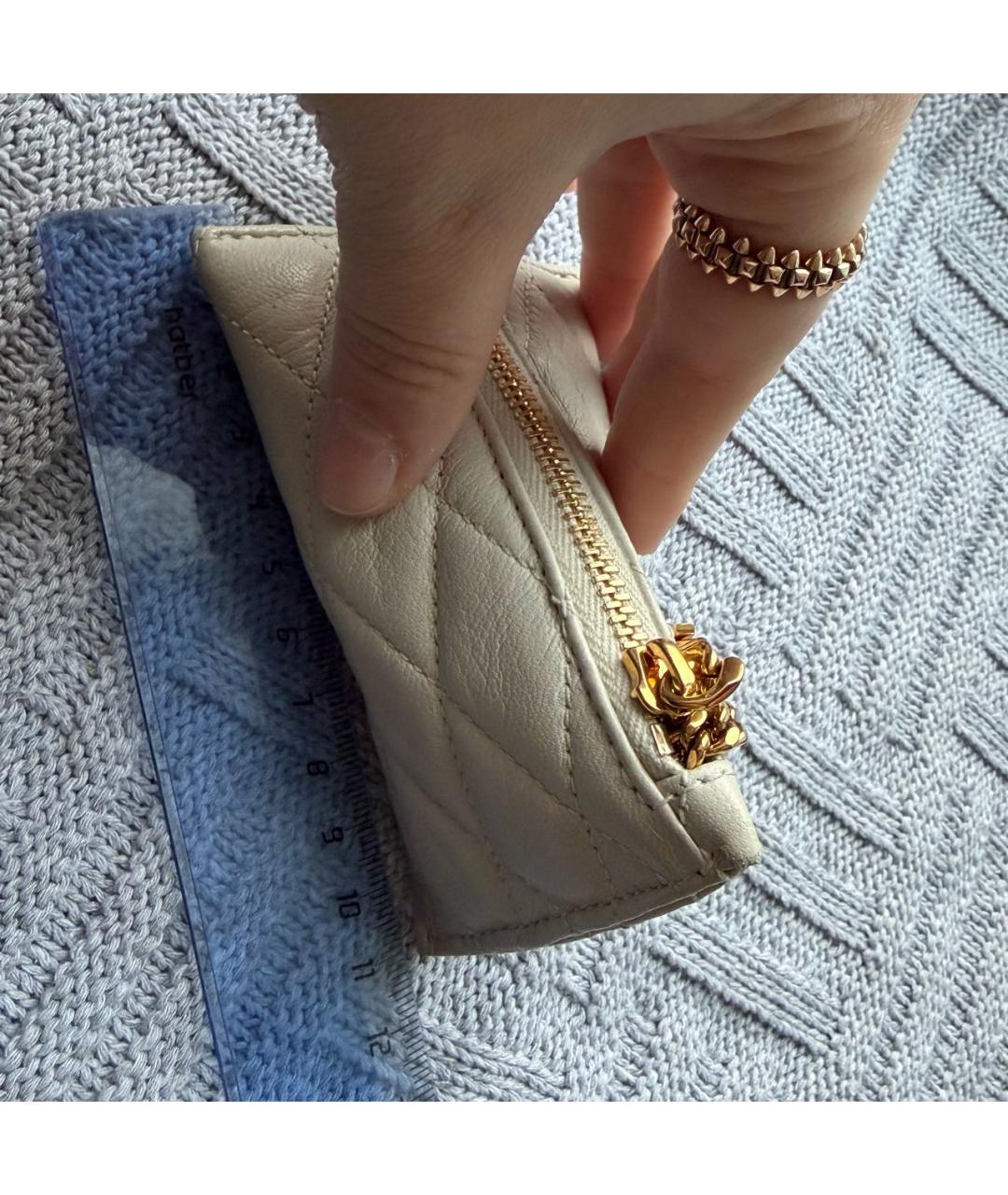 SAINT LAURENT Бежевая ключница, фото 7