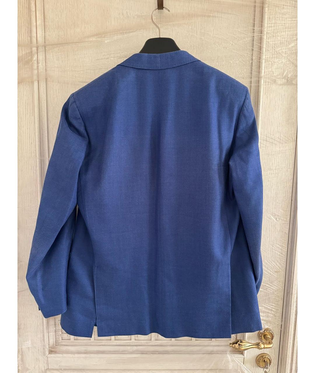 STEFANO RICCI Синий шелковый пиджак, фото 2