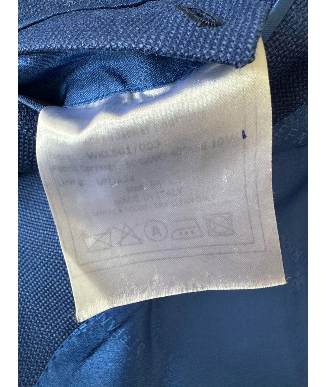 STEFANO RICCI Синий шелковый пиджак, фото 5