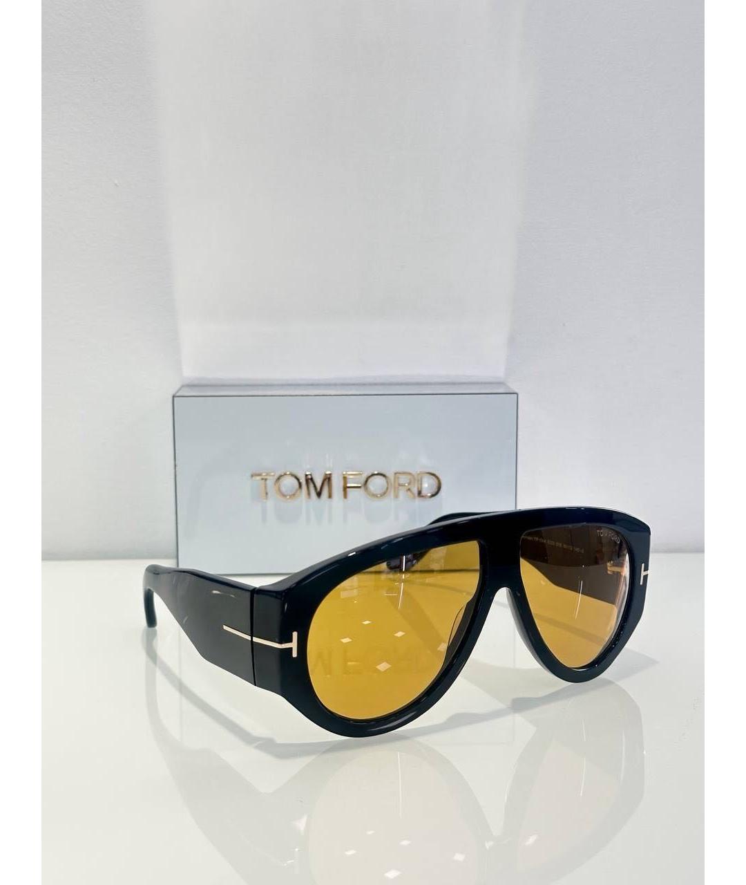 TOM FORD Желтые пластиковые солнцезащитные очки, фото 2
