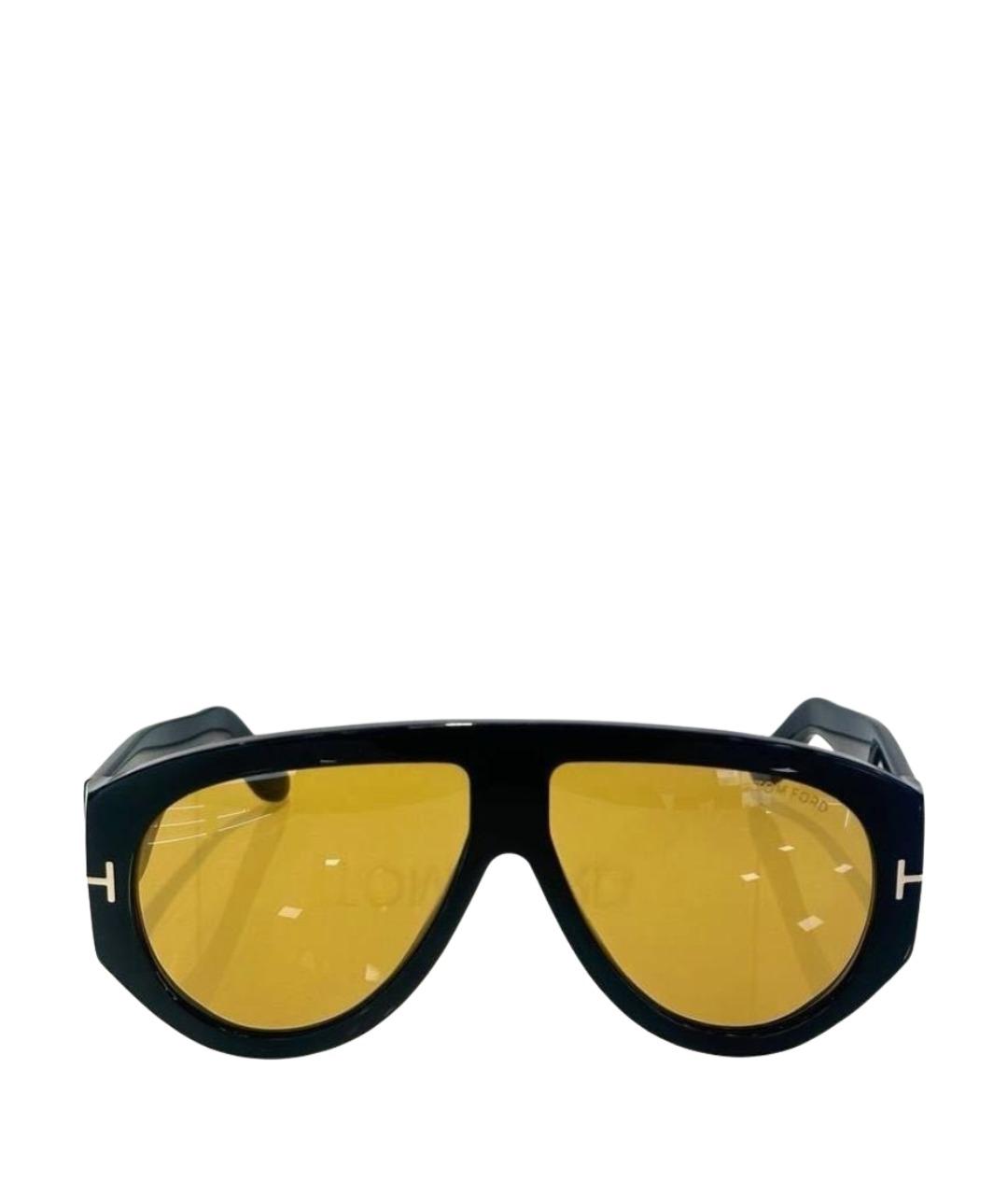 TOM FORD Желтые пластиковые солнцезащитные очки, фото 1