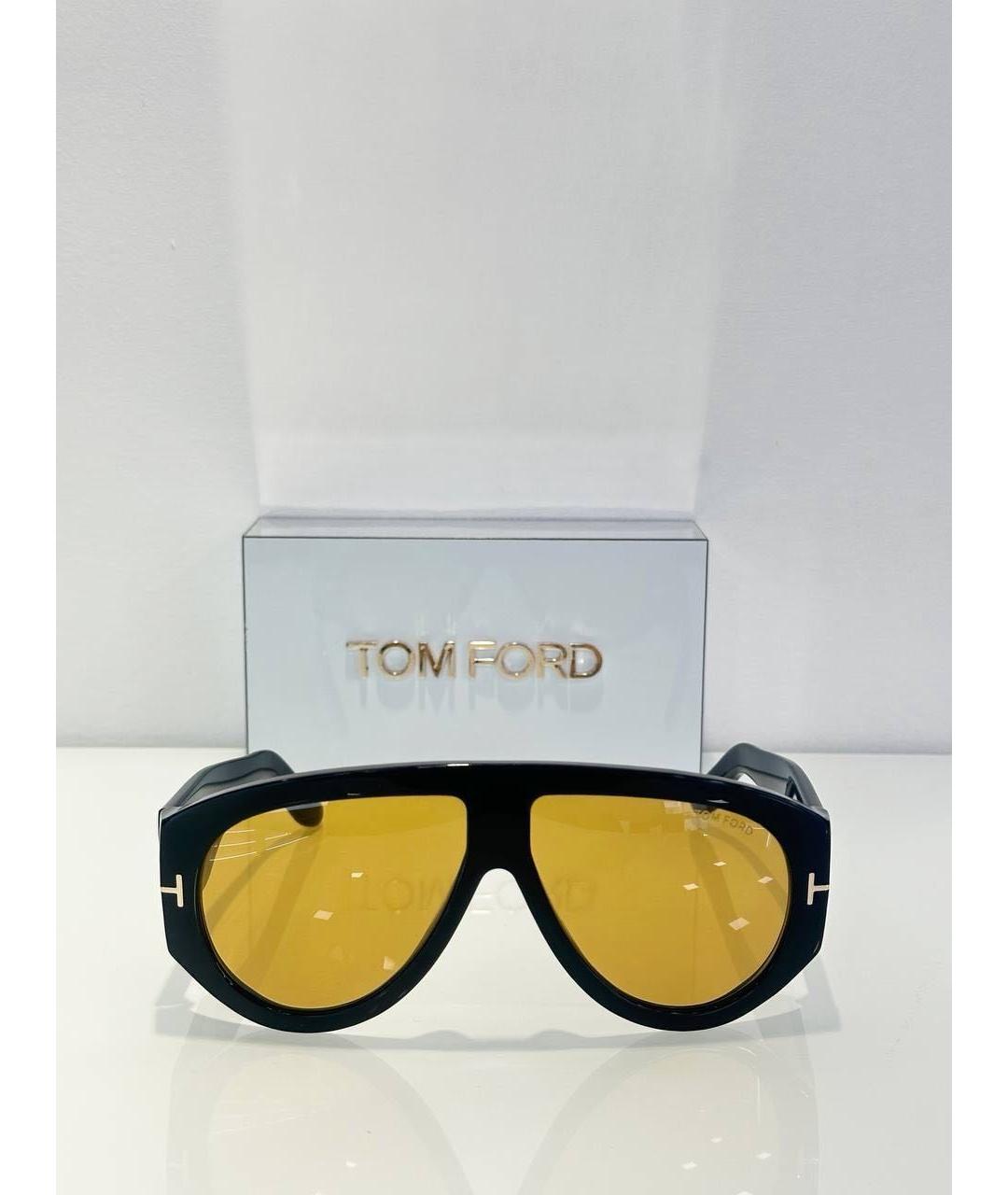 TOM FORD Желтые пластиковые солнцезащитные очки, фото 5