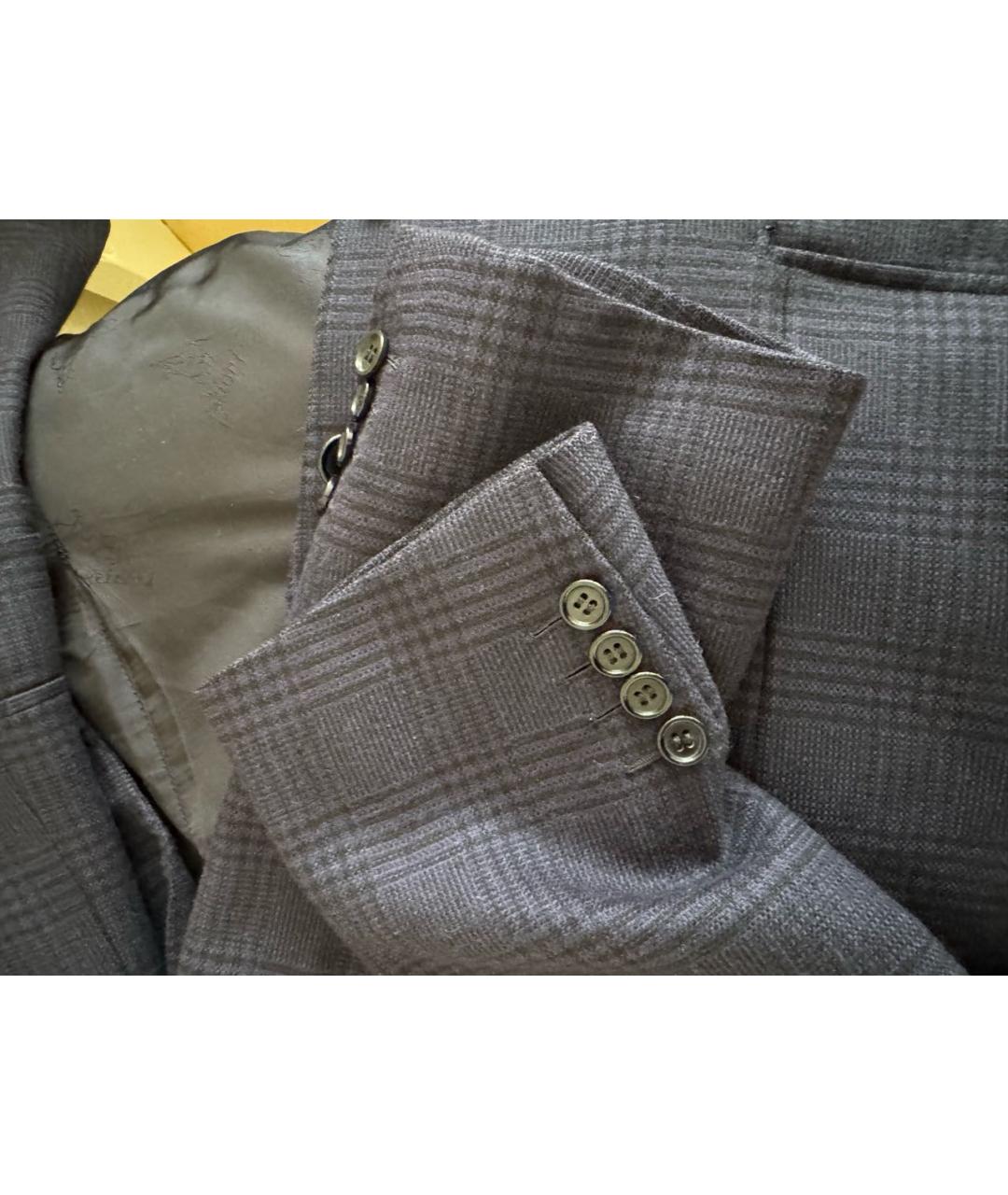 BRIONI Темно-синий шерстяной пиджак, фото 5