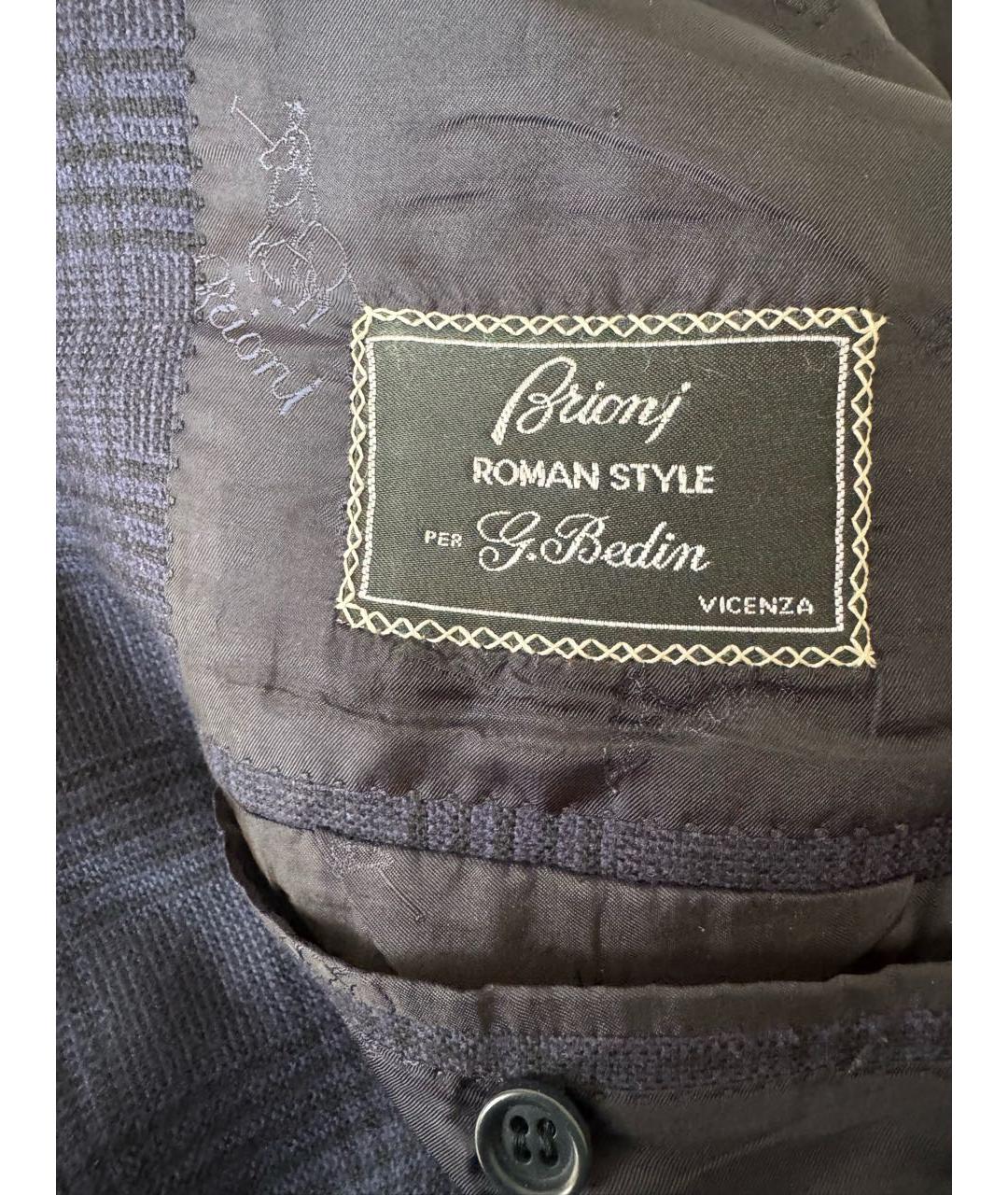 BRIONI Темно-синий шерстяной пиджак, фото 3