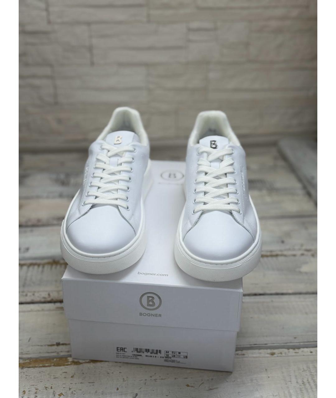 BOGNER Белые кожаные низкие кроссовки / кеды, фото 2
