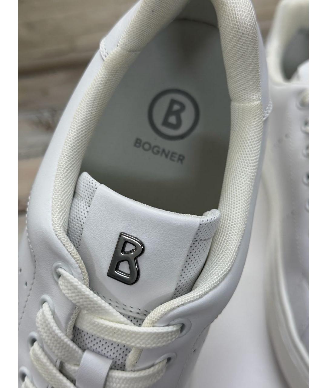 BOGNER Белые кожаные низкие кроссовки / кеды, фото 3