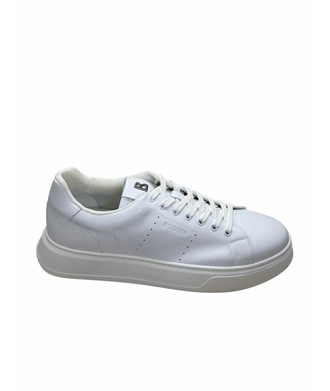 BOGNER Белые кожаные низкие кроссовки / кеды, фото 1