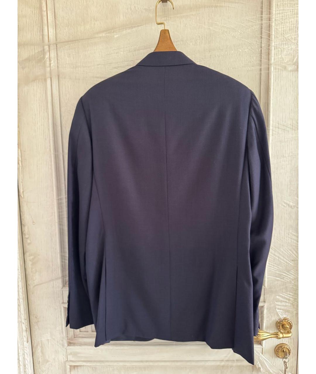 CANALI Темно-синий шерстяной пиджак, фото 2