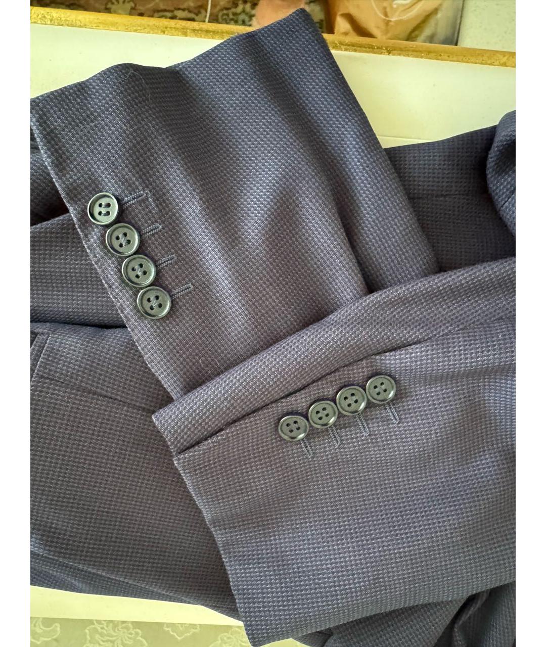 CANALI Темно-синий шерстяной пиджак, фото 5