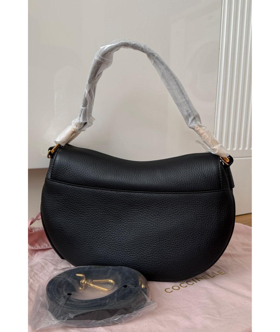 COCCINELLE Черная кожаная сумка через плечо, фото 5