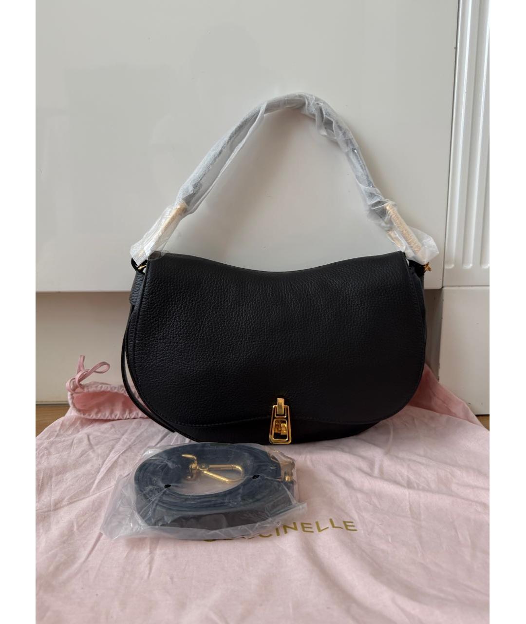 COCCINELLE Черная кожаная сумка через плечо, фото 7