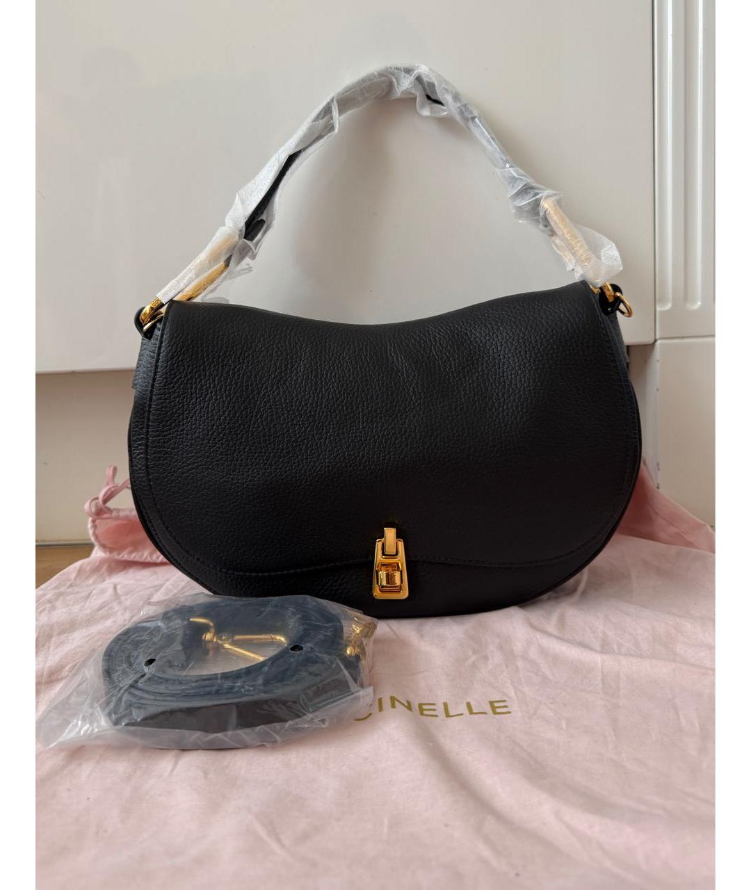 COCCINELLE Черная кожаная сумка через плечо, фото 6