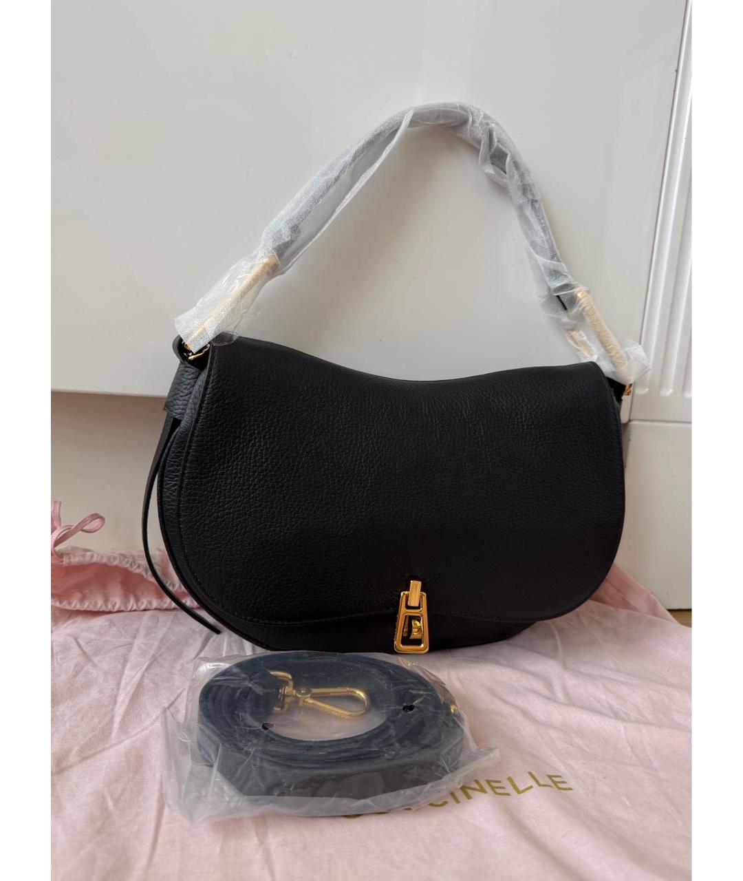 COCCINELLE Черная кожаная сумка через плечо, фото 8