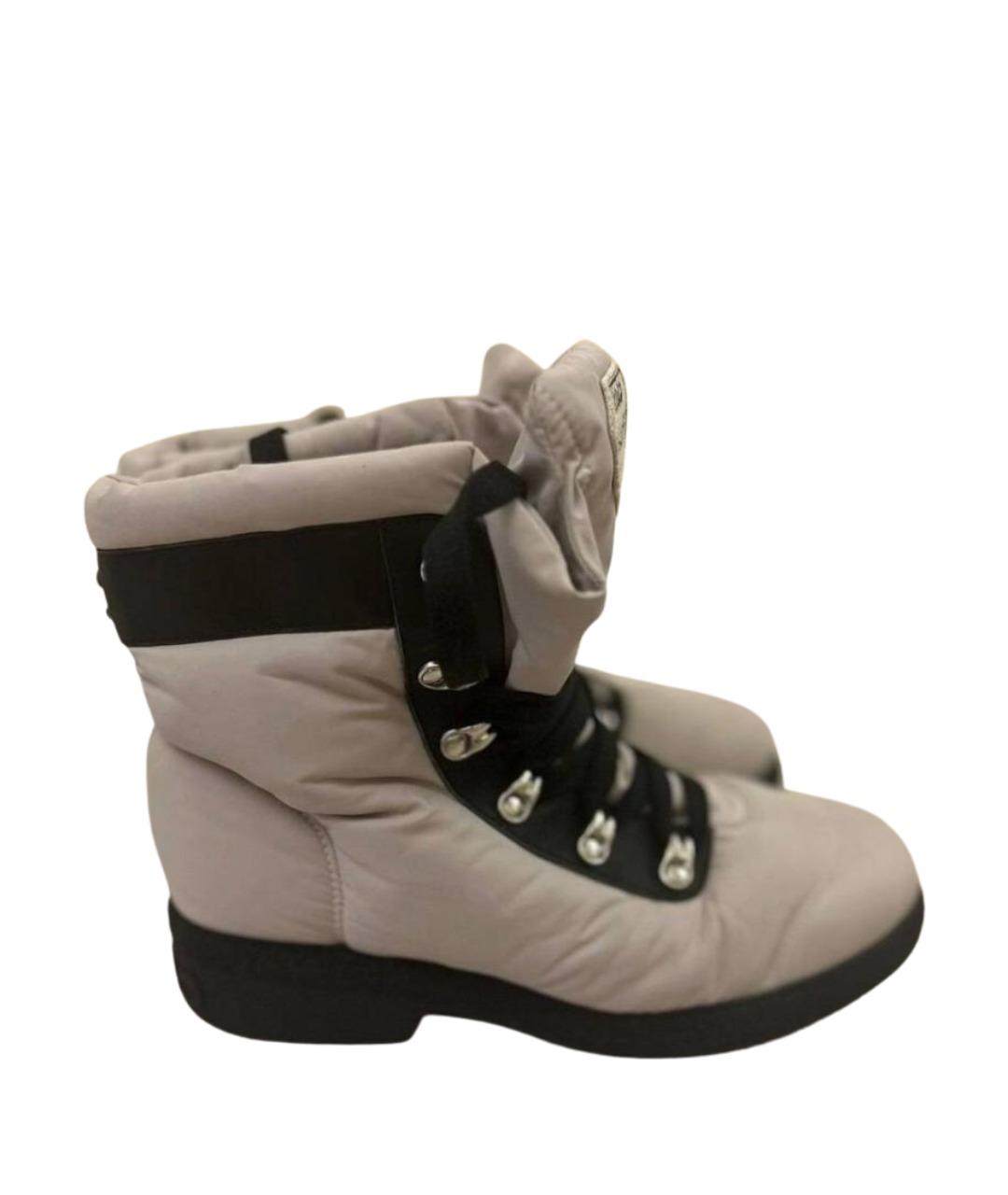 CHANEL Бежевые текстильные ботинки, фото 1