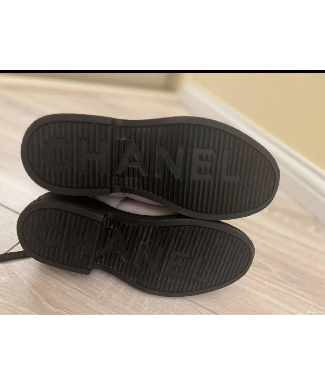 CHANEL Бежевые текстильные ботинки, фото 5