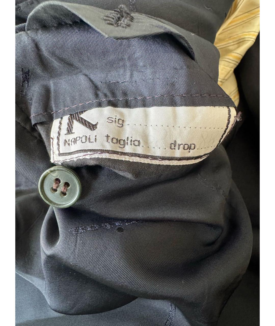 KITON Темно-синий шерстяной пиджак, фото 4