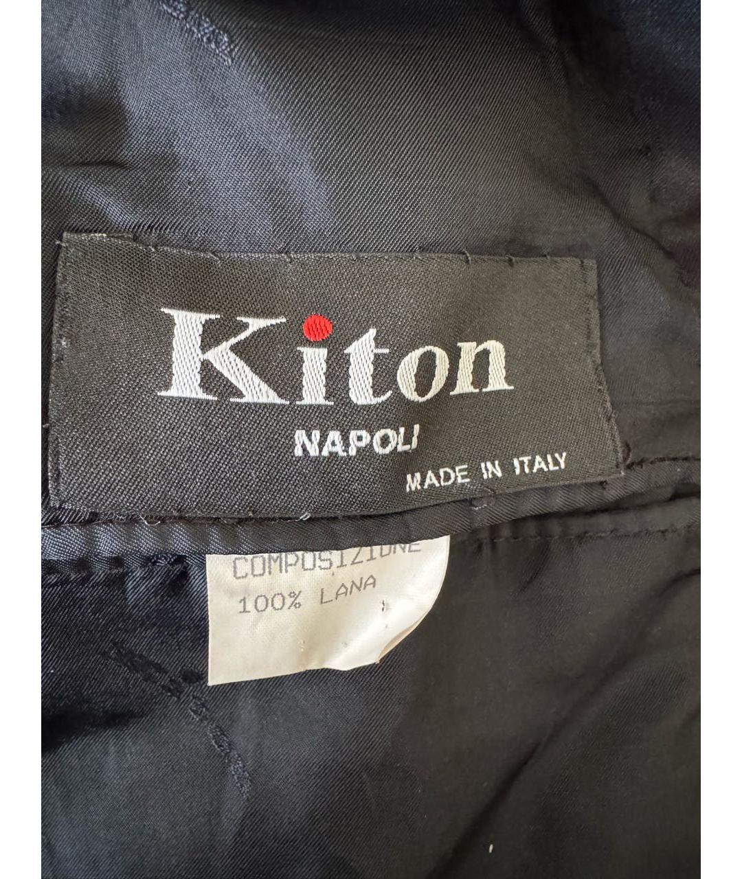 KITON Темно-синий шерстяной пиджак, фото 3