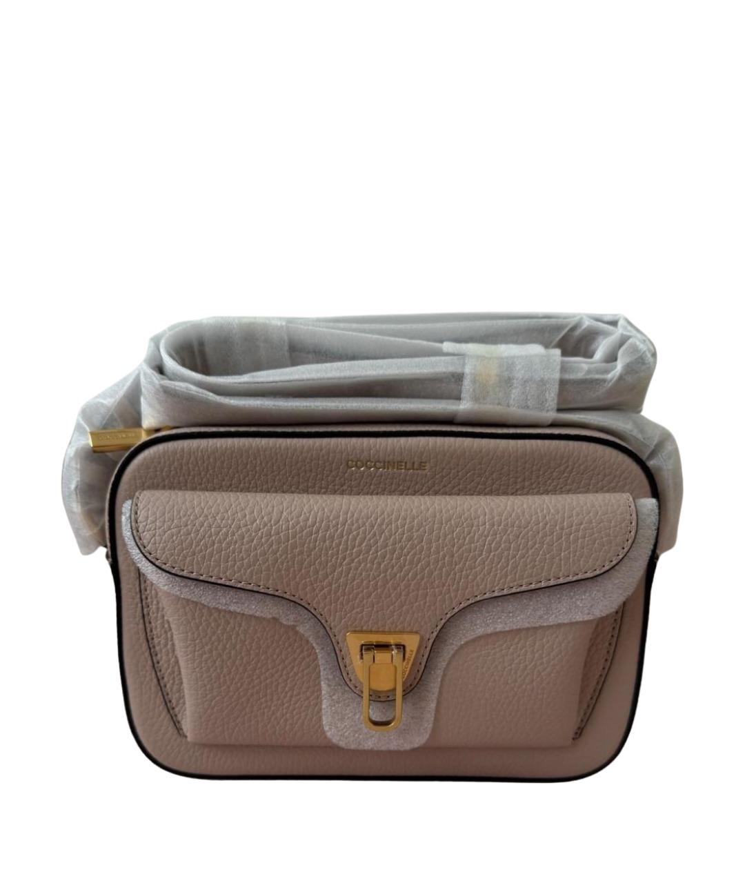 COCCINELLE Бежевая кожаная сумка через плечо, фото 1