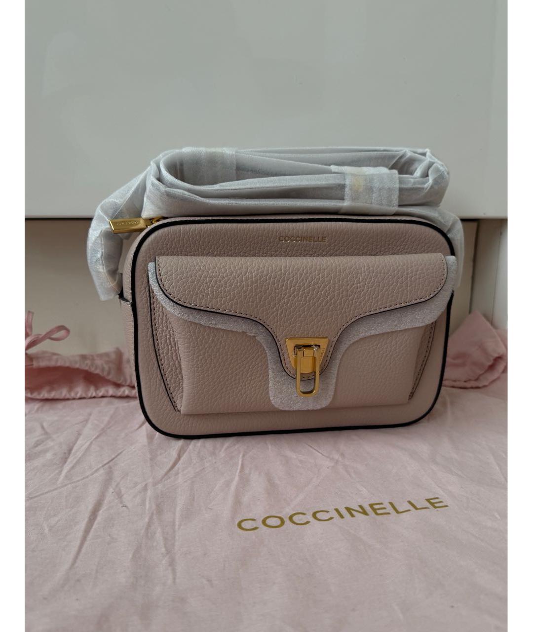 COCCINELLE Бежевая кожаная сумка через плечо, фото 8