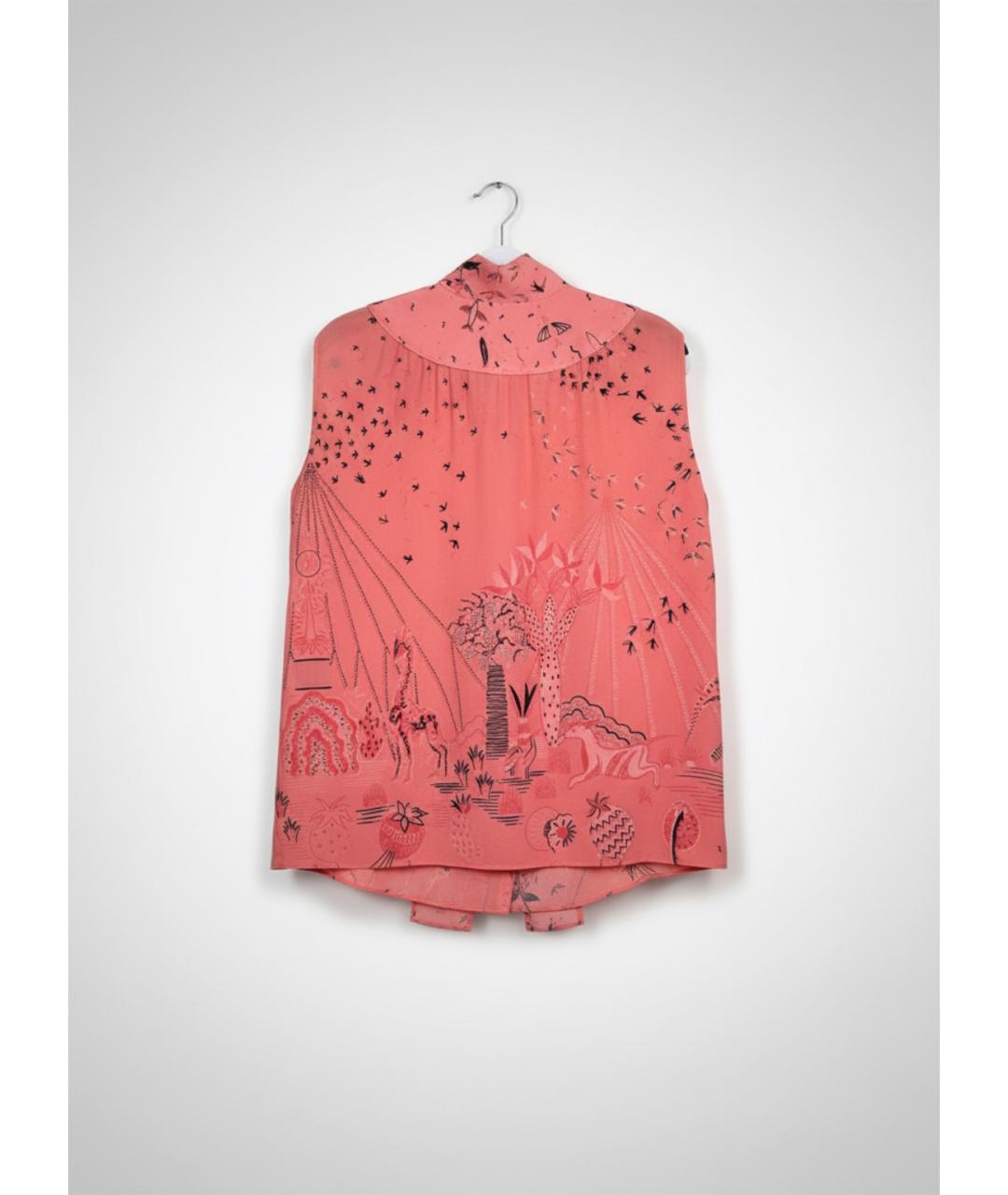 VALENTINO Коралловая шелковая блузы, фото 2