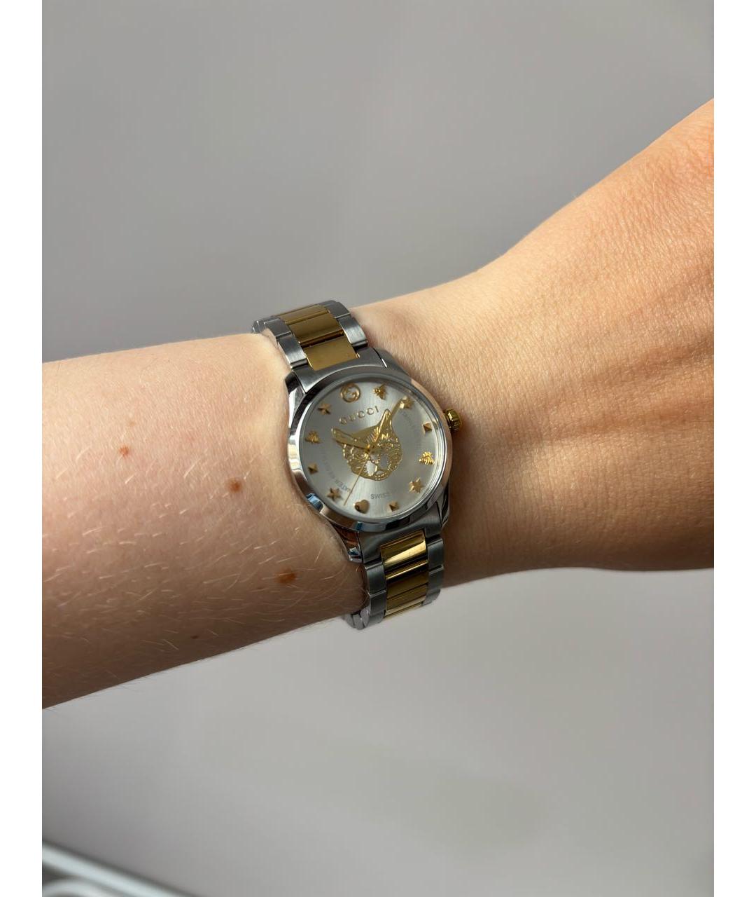 GUCCI Серебряные стальные часы, фото 3