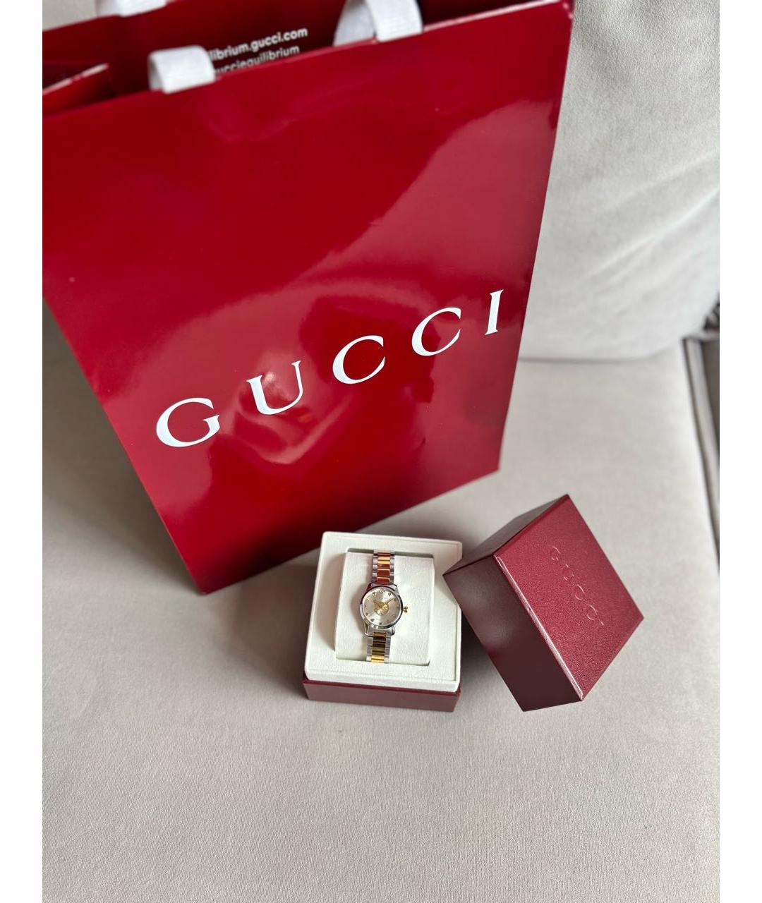 GUCCI Серебряные стальные часы, фото 2