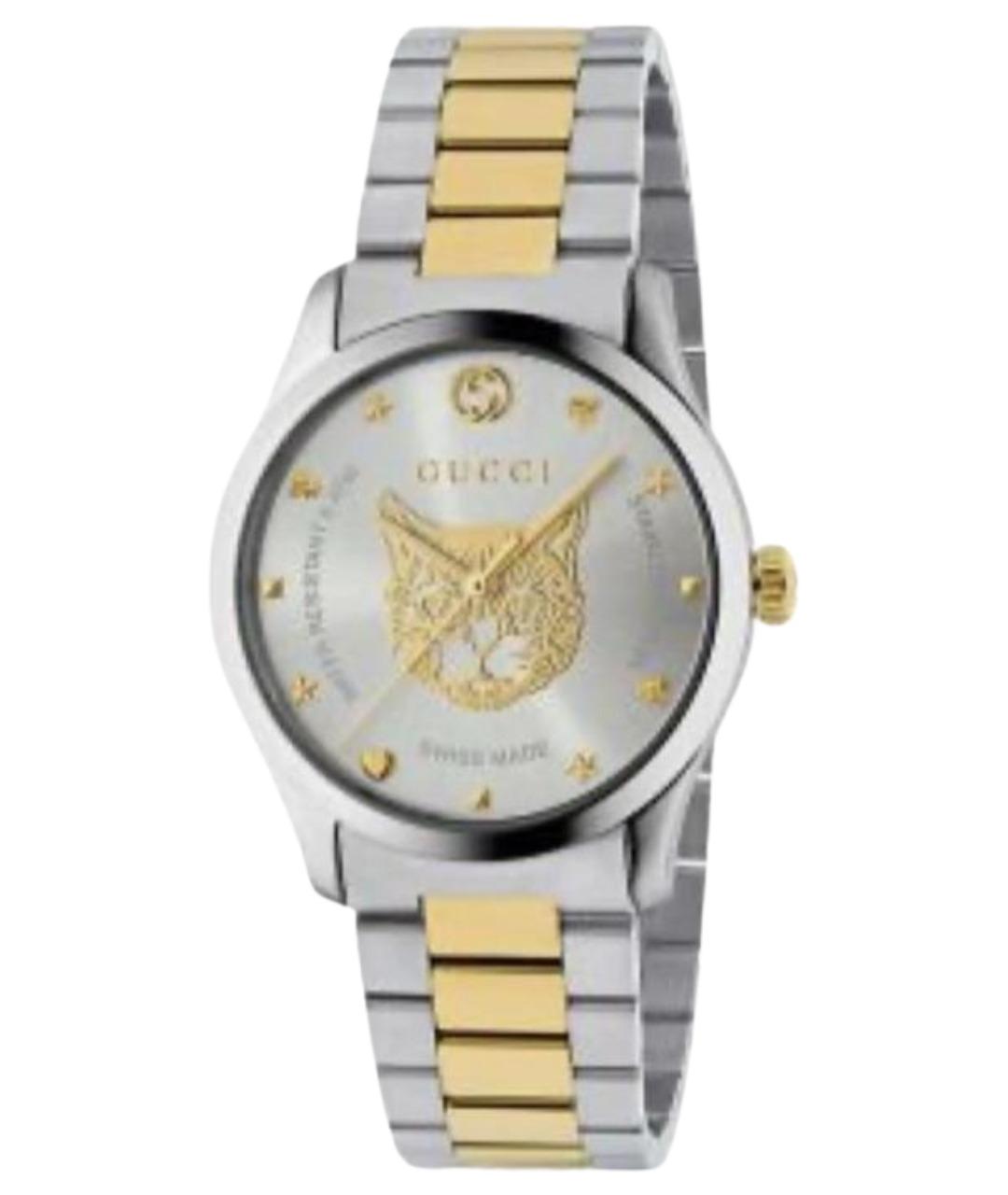 GUCCI Серебряные стальные часы, фото 1