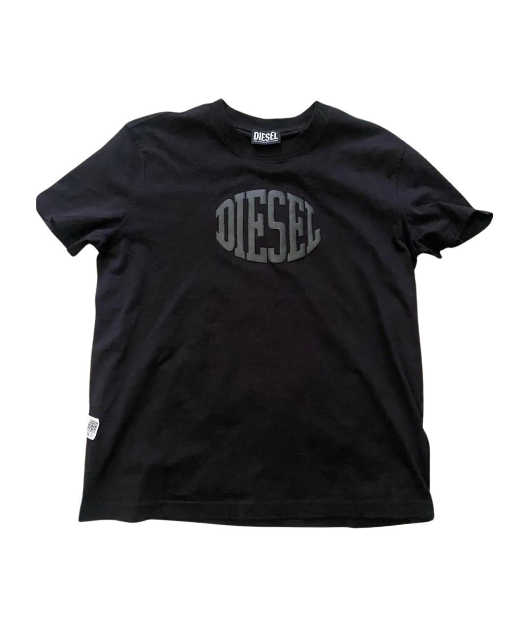 DIESEL Черная хлопковая футболка, фото 1