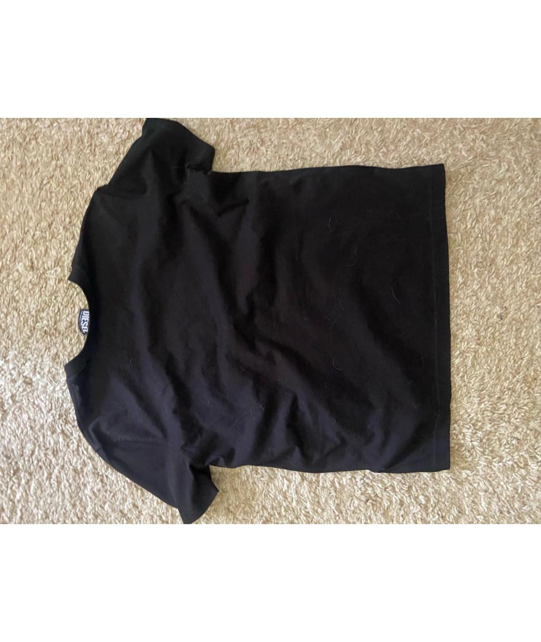 DIESEL Черная хлопковая футболка, фото 2