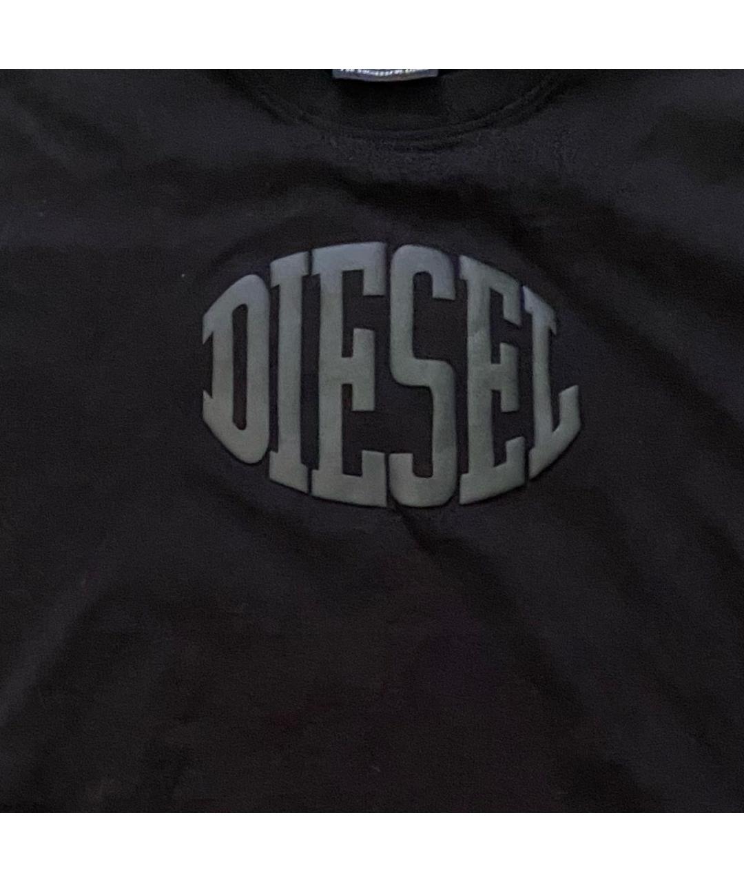 DIESEL Черная хлопковая футболка, фото 8