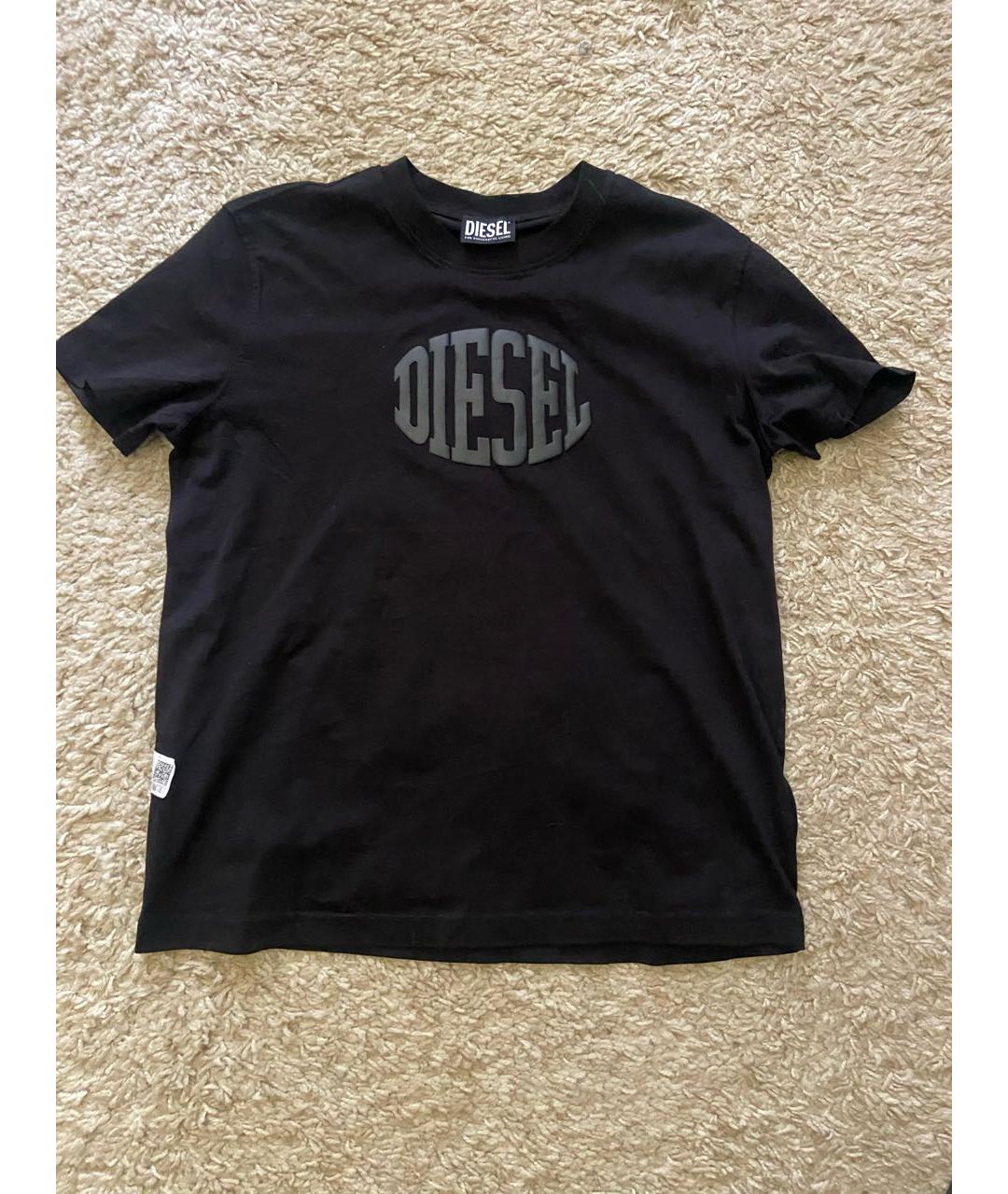 DIESEL Черная хлопковая футболка, фото 9
