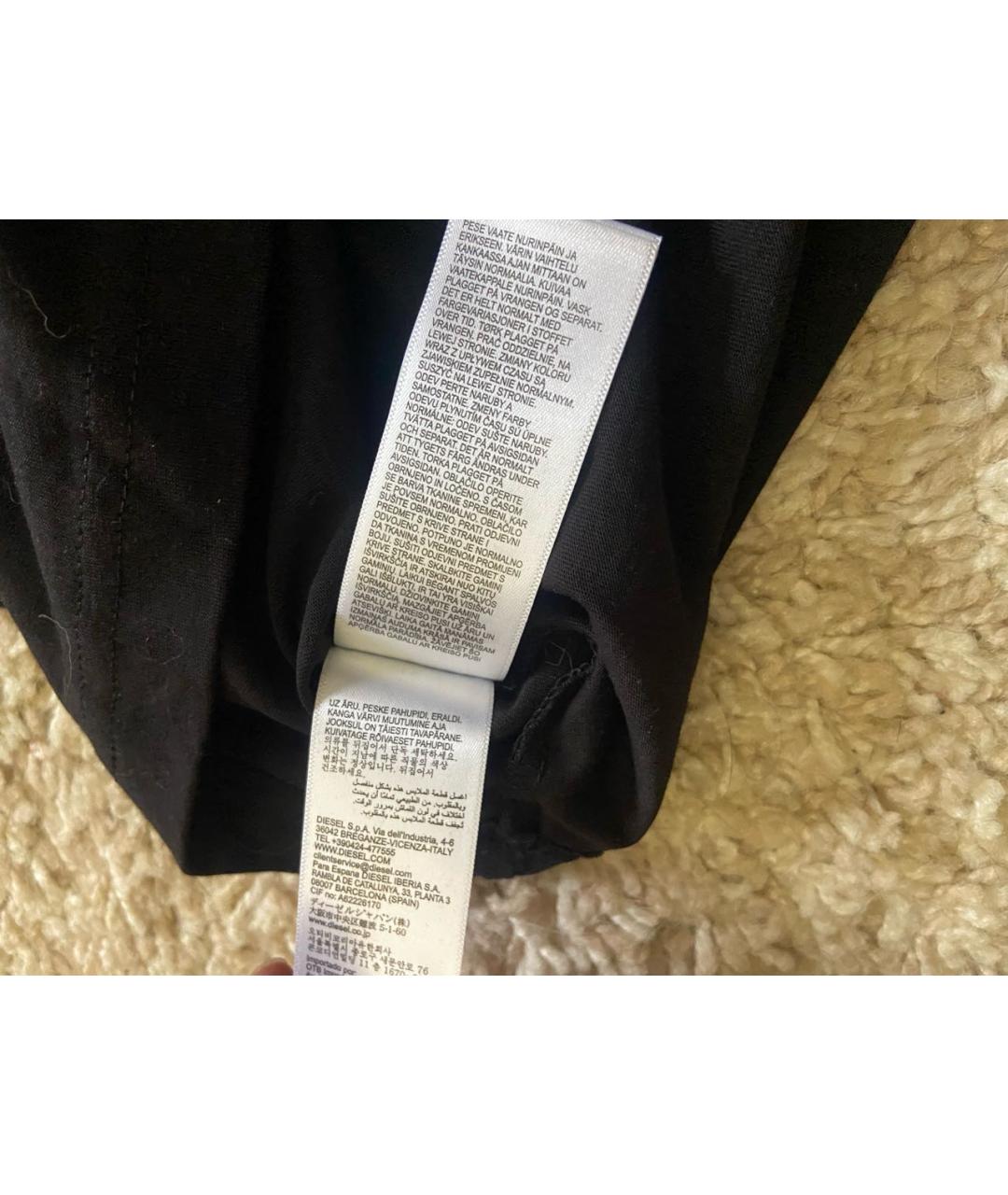 DIESEL Черная хлопковая футболка, фото 7