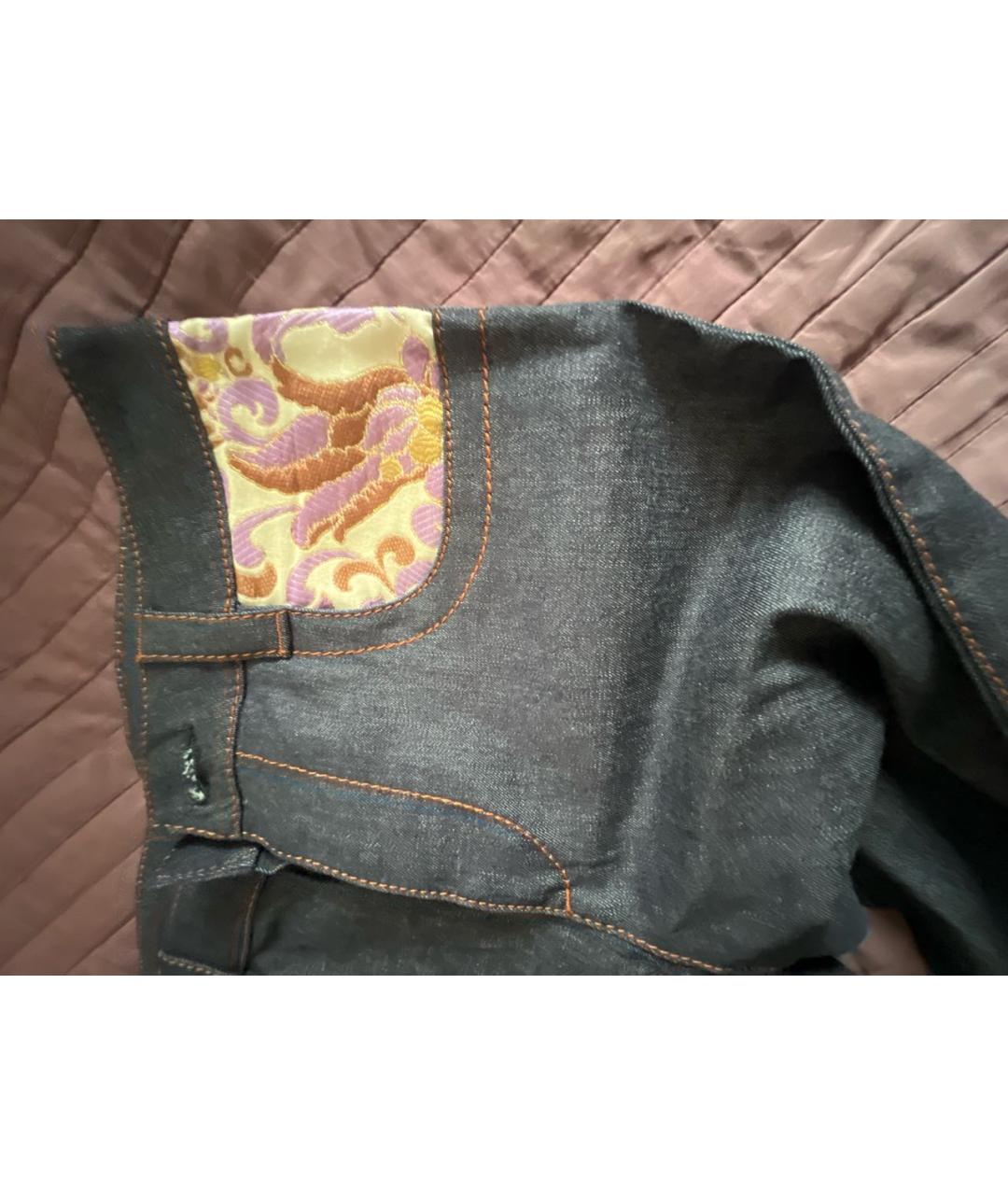 PRADA Синие хлопковые джинсы слим, фото 4