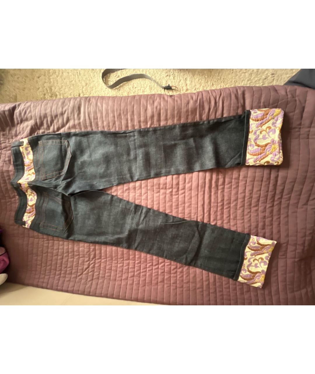 PRADA Синие хлопковые джинсы слим, фото 2