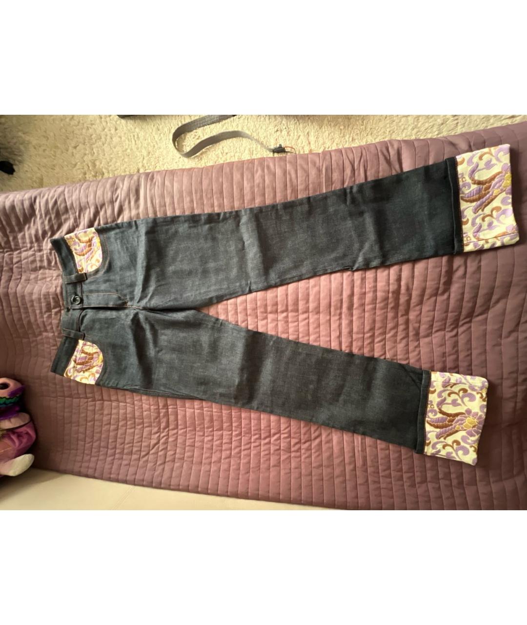 PRADA Синие хлопковые джинсы слим, фото 5