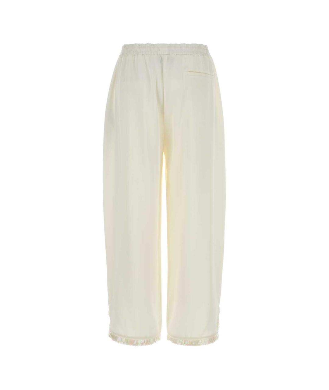 STELLA MCCARTNEY Белые вискозные прямые брюки, фото 2