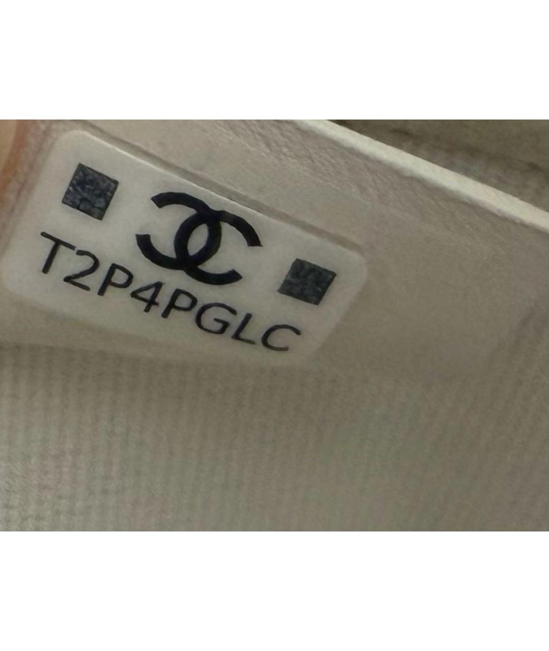 CHANEL Белая кожаная сумка через плечо, фото 8