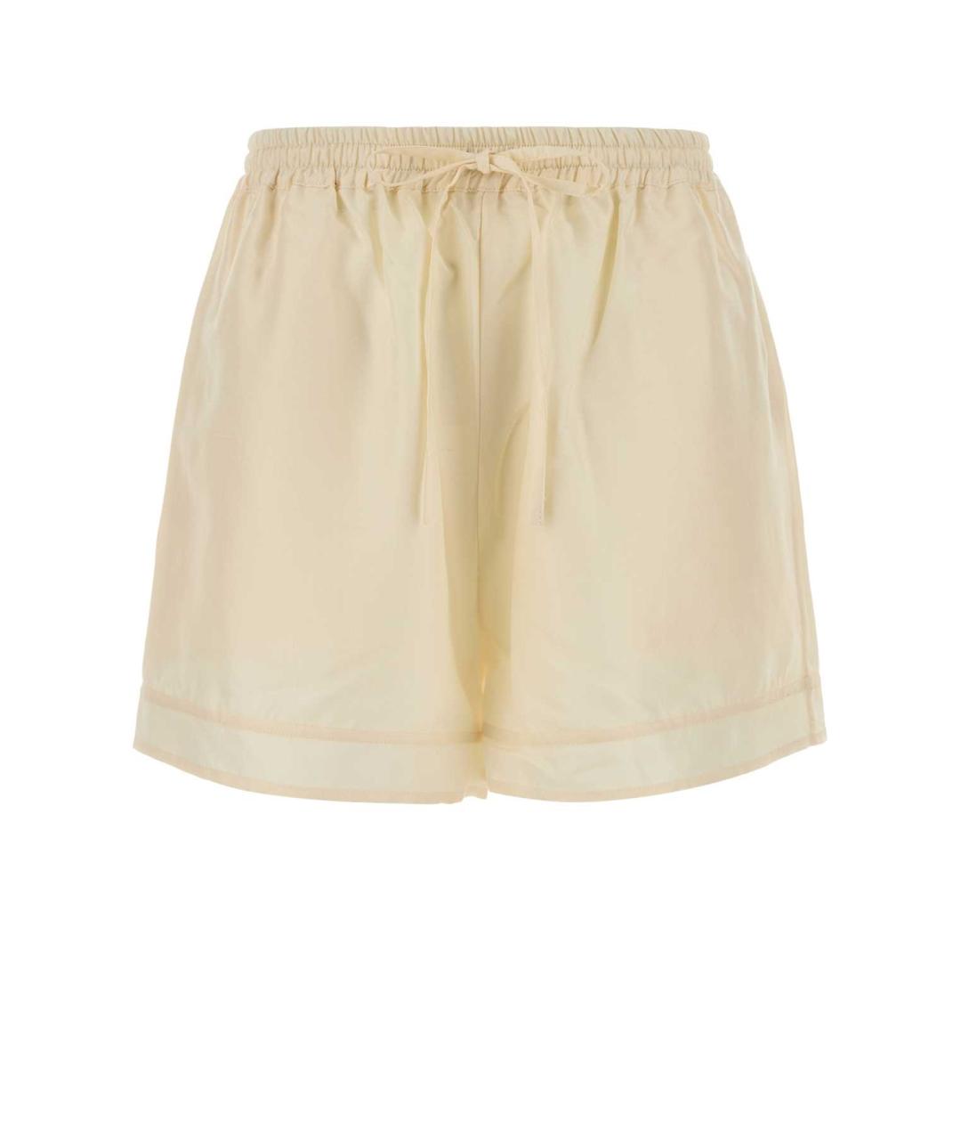 LE KASHA Желтые шелковые шорты, фото 1