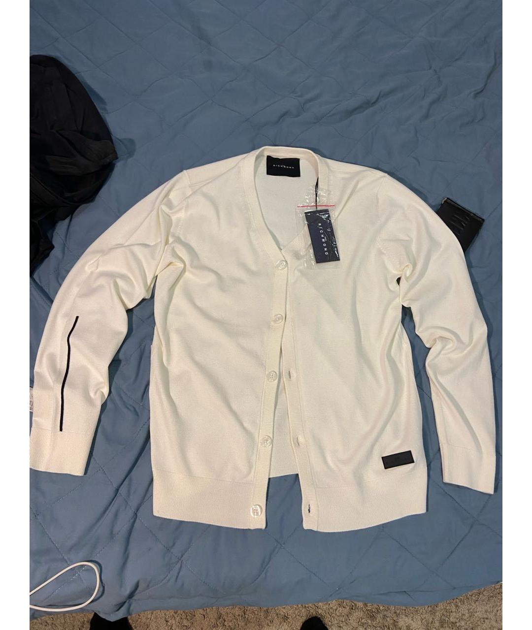 JOHN RICHMOND Белый вискозный кардиган, фото 9