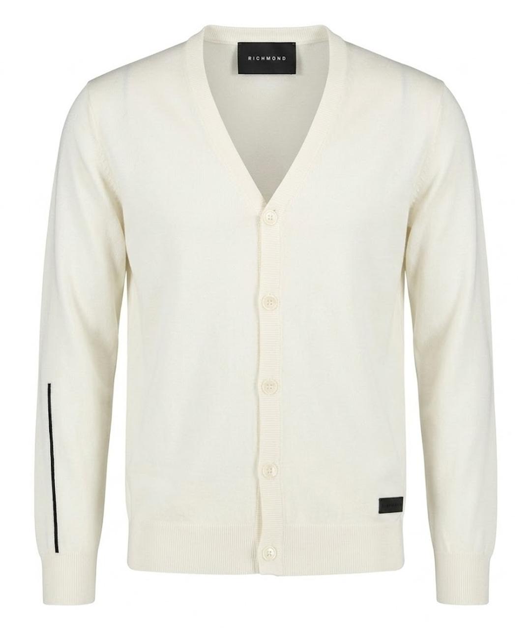 JOHN RICHMOND Белый вискозный кардиган, фото 1