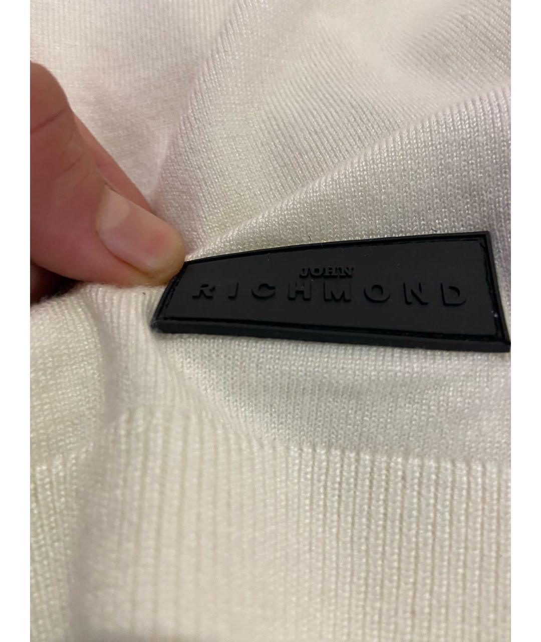 JOHN RICHMOND Белый вискозный кардиган, фото 5