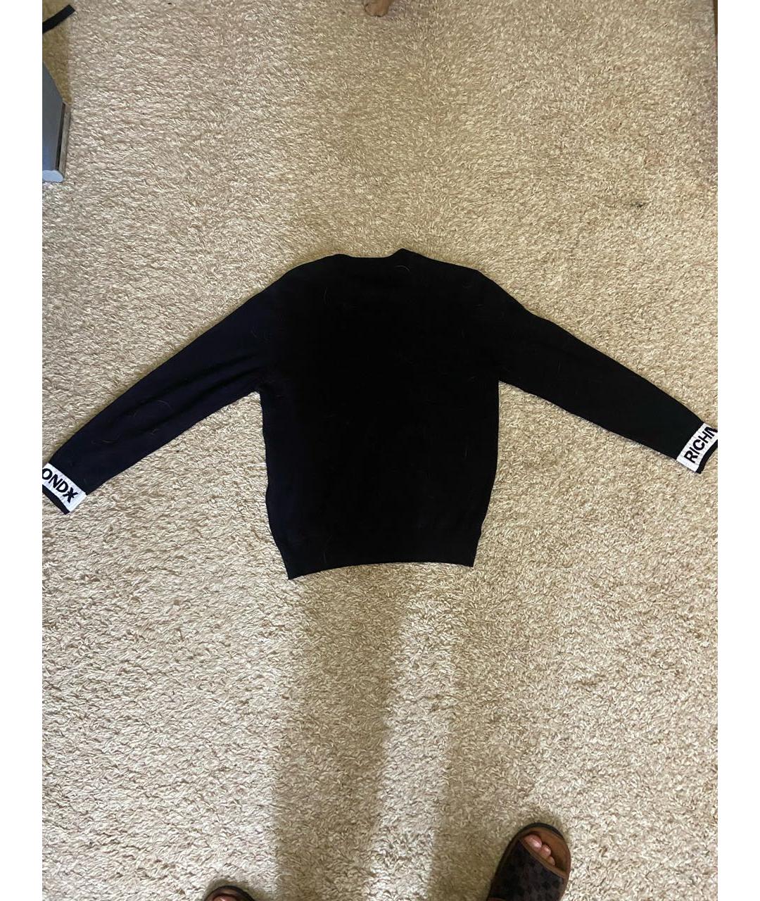 JOHN RICHMOND Черный хлопковый джемпер / свитер, фото 2